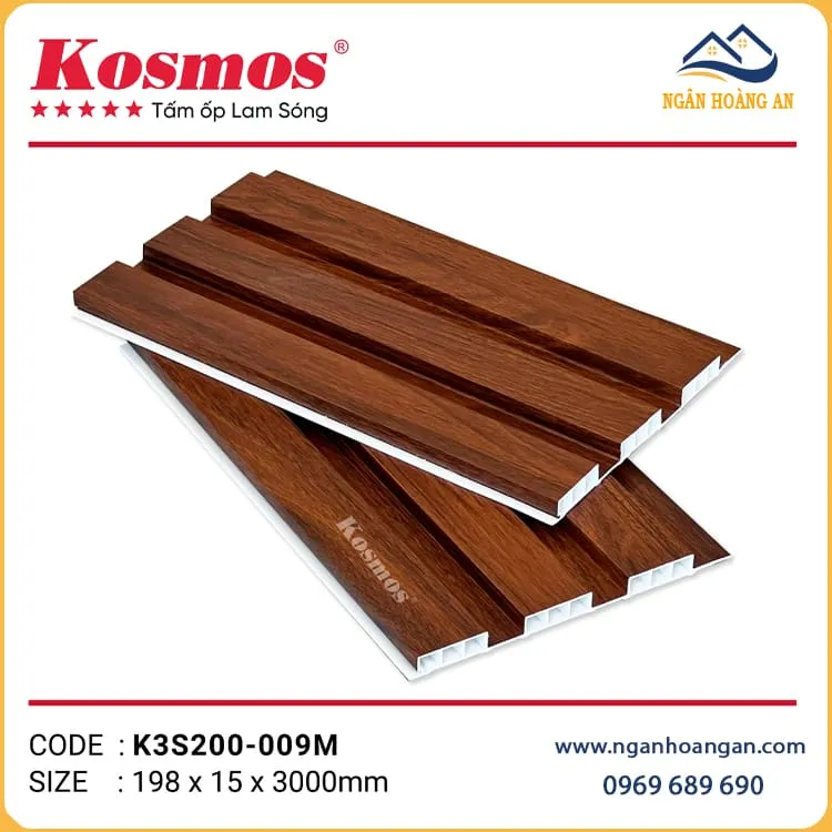 Tấm Nhựa Ốp Tường Lam Sóng Kosmos K3S200-009M