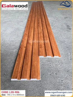 Tấm Nhựa Ốp Tường Lam Sóng Giả Gỗ Galawood L3S-906