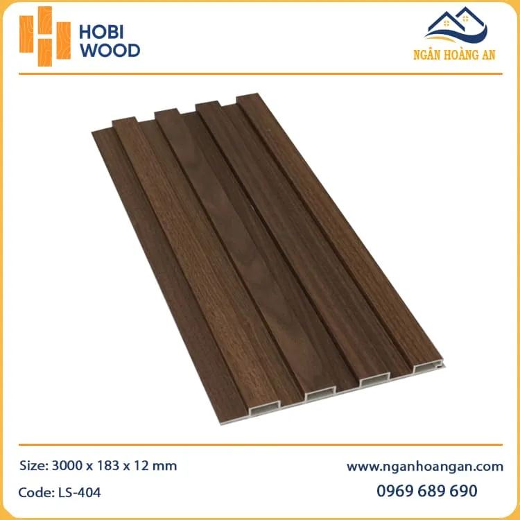 Tấm Nhựa Ốp Tường Lam Sóng Giả Gỗ Hobiwood LS-404