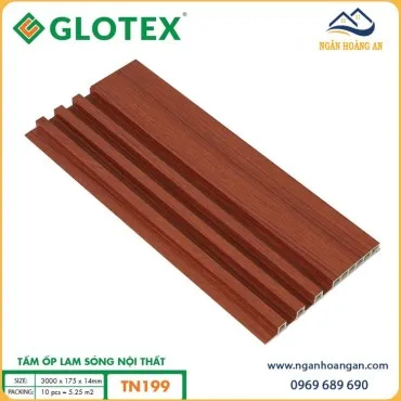Tấm Nhựa Ốp Tường Lam Sóng Nhựa Giả Gỗ Glotex TN199