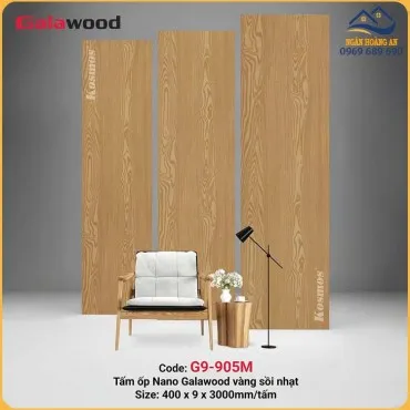 Tấm Nhựa Ốp Tường Nano Giả Vân Gỗ Sồi Nhạt Galawood G9-905M
