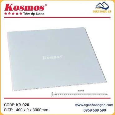 Tấm Nhựa Ốp Tường Nano Màu Trắng Trơn Kosmos K9-020