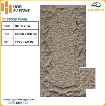Tấm Nhựa Ốp Tường PU Giả Đá Hobiwood HB-PU01-03