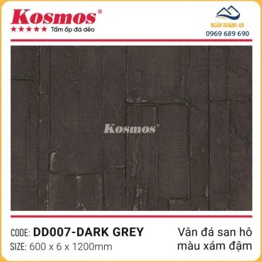 Tấm Ốp Đá Dẻo Kosmos 6mm DD007 Vân Đá San Hô Xám Đậm