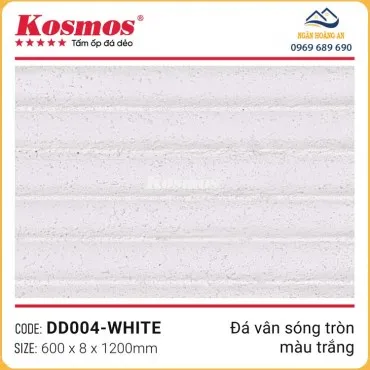 Tấm Ốp Đá Dẻo Kosmos 8mm DD004 Vân Sóng Tròn Trắng