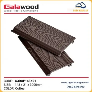 Tấm Ốp Gỗ Nhựa Ngoài Trời Galawood G3DOP148X21 Coffee