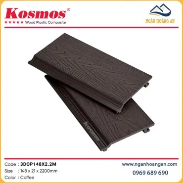 Tấm Ốp Gỗ Nhựa Ngoài trời Kosmos 3DOP148X2.2M Coffee