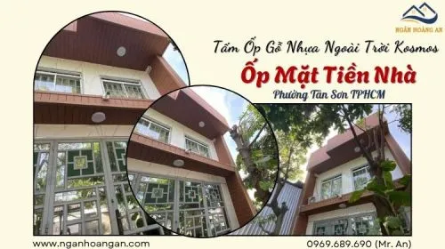 Tấm Ốp Gỗ Nhựa Ngoài Trời Kosmos Ốp Mặt Tiền Nhà Phường Tân Sơn TPHCM