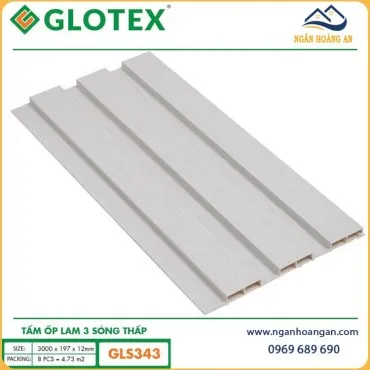 Tấm Ốp Lam 3 Sóng Thấp Nhựa Giả Gỗ Glotex GLS343