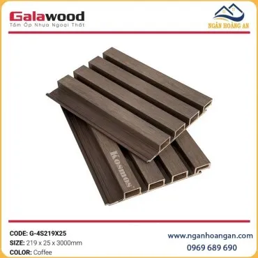 Tấm Ốp Lam 4 Sóng Ngoài Trời Phủ ASA Galawood G-4S219X25 Coffee