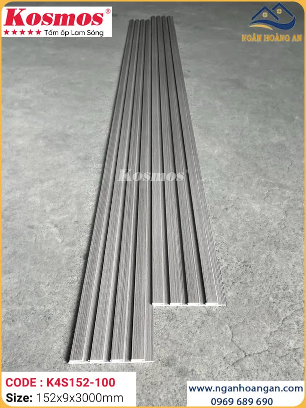 Tấm Ốp Lam 4 Sóng Ốp Trần Tường Kosmos K4S152-100