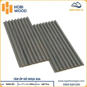 Tấm Ốp Lam 8 Sóng Phủ ASA Hobiwood 8SASA003 Light Grey