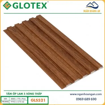 Tấm Ốp Lam Sóng Cao Giả Gỗ Ốp Tường Ốp Trần Glotex GLS521