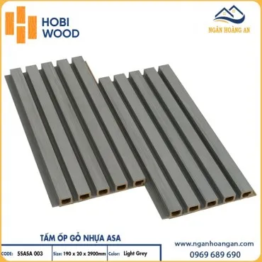 Tấm Ốp Lam Sóng Ngoài Trời Phủ ASA Hobiwood 5SASA 003 Light Grey