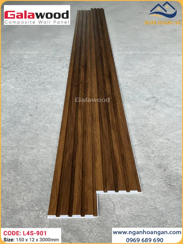 Tấm Ốp Lam Sóng Nhựa Giả Gỗ Galawood L4S-901
