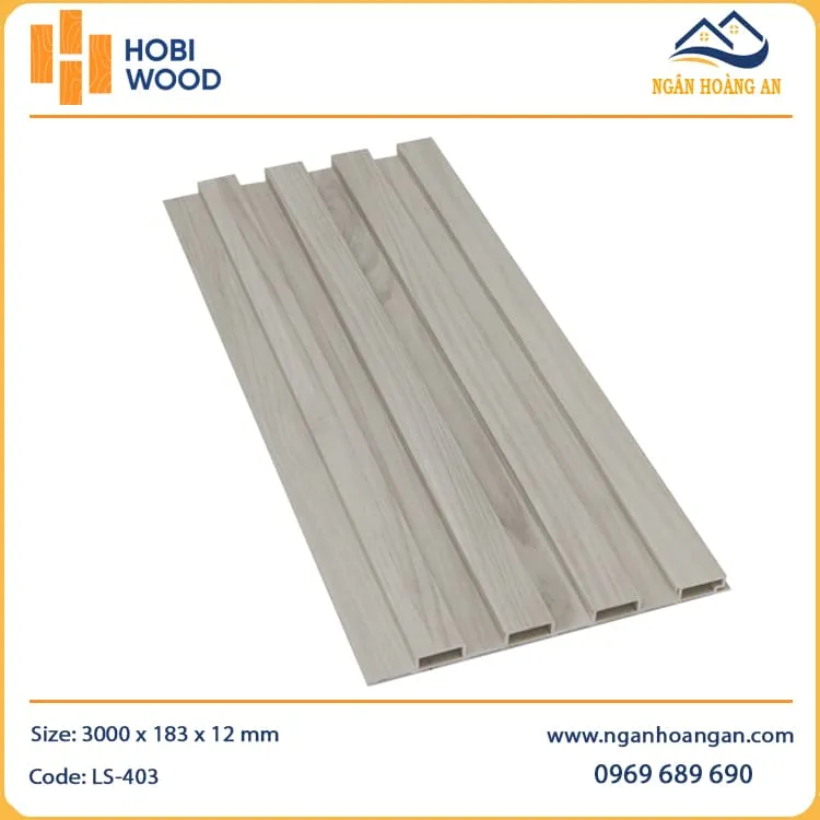 Tấm Ốp Lam Sóng Nhựa Giả Gỗ Hobiwood LS-403