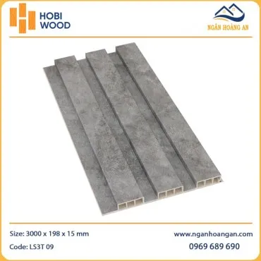 Tấm Ốp Lam Sóng Nhựa Giả Vân Bê Tông Hobiwood LS3T-09