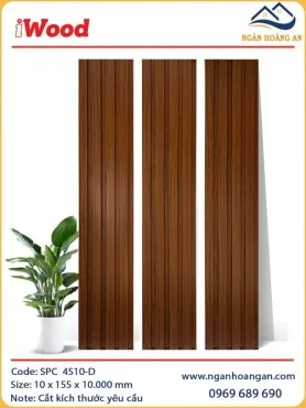 Tấm Ốp Lam Sóng Nhựa Ốp Tường Giả Vân Gỗ iWood 4S10-D