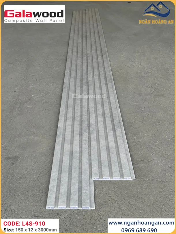 Tấm Nhựa Ốp Tường Lam Sóng Vân Bê Tông Galawood L4S-910