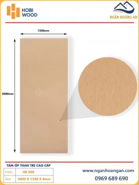 Tấm Ốp Trần Than Tre Đa Năng Kim Loại  Hobiwood HB 300