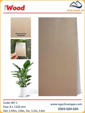 Tấm Ốp Sợi Than Tre Đa Năng Vân Kim Loại iWood MT-5