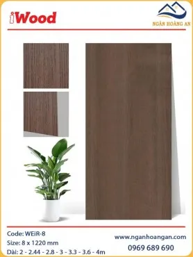 Tấm Ốp Sợi Than Tre Giả Vân Gỗ iWood WEiR-8