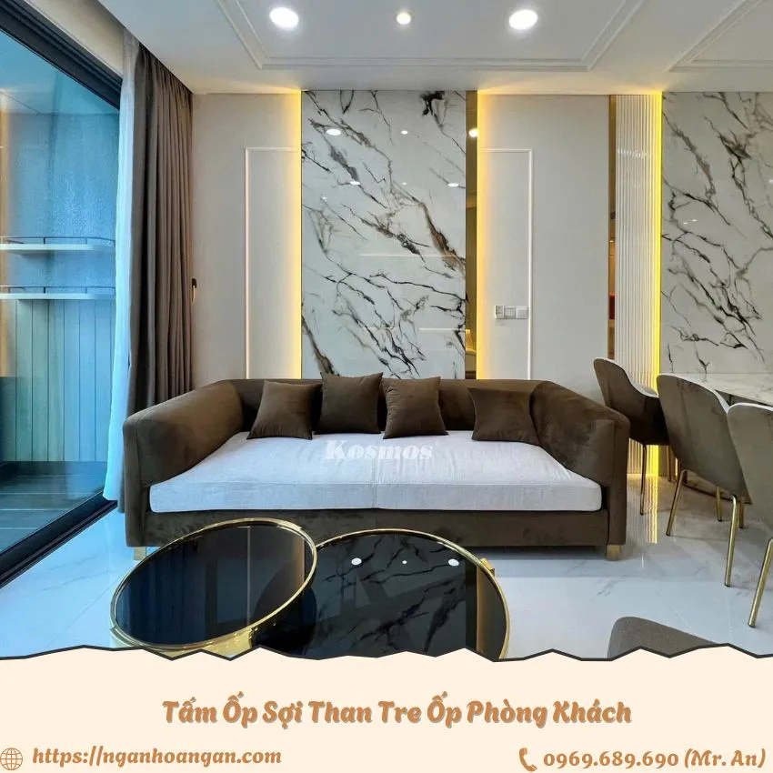 Tấm Ốp Sợi Than Tre Ốp Phòng Khách 