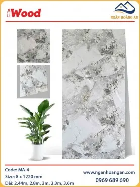 Tấm Ốp Than Tre Đa Năng Vân Đá iWood MA-4