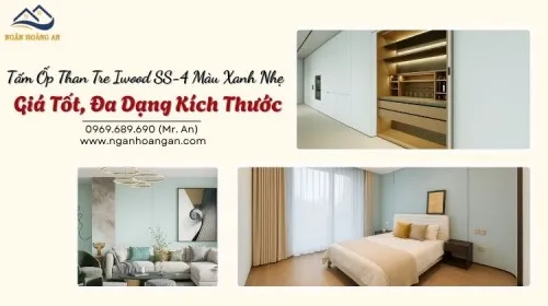 Tấm Ốp Than Tre Iwood SS-4 Màu Xanh Nhẹ - Giá Tốt, Đa Dạng Kích Thước