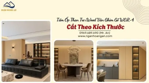 Tấm Ốp Than Tre iWood Vân Ghim Gỗ WEiR-4 Cắt Theo Kích Thước