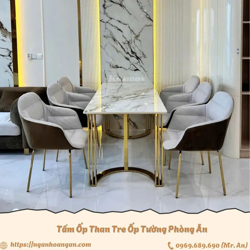 Tấm Ốp Than Tre Ốp Tường Phòng Ăn