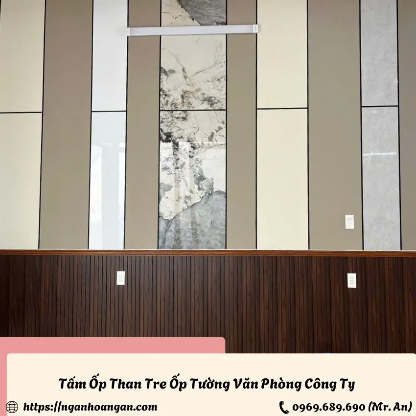 Tấm Ốp Than Tre Ốp Tường Văn Phòng Công Ty