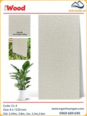 Tấm Ốp Sợi Than tre Ốp Tường  Vân Vải iWood CL-4