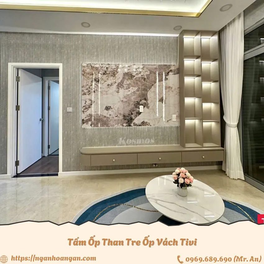 Tấm Ốp Than Tre  Ứng Dụng Ốp Vách Tivi 