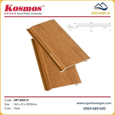 Tấm Ốp Trần Gỗ Nhựa Ngoài Trời Phủ ASA Kosmos OP140X12 Teak