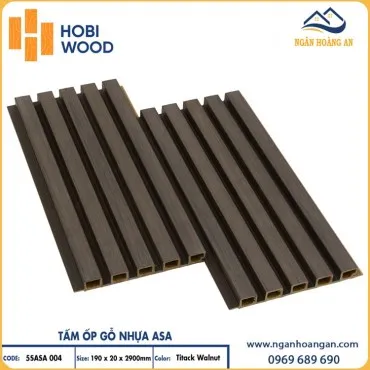 Tấm Ốp Trần Lam Sóng Ngoài Trời ASA Hobiwood 5SASA 004 Titack Walnut