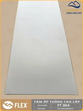 Tấm Ốp Trần Nano FLEX Vân Vải Trắng FT304 Cắt Theo Yêu Cầu