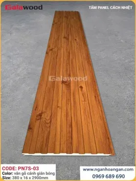 Tấm Ốp Tường Cách Nhiệt Panel Galawood PN7S-03 Vân Gỗ