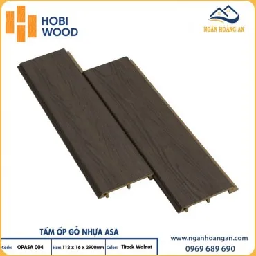 Tấm Ốp Tường Gỗ Nhựa Phủ ASA Hobiwood OPASA 004 Titack Walnut