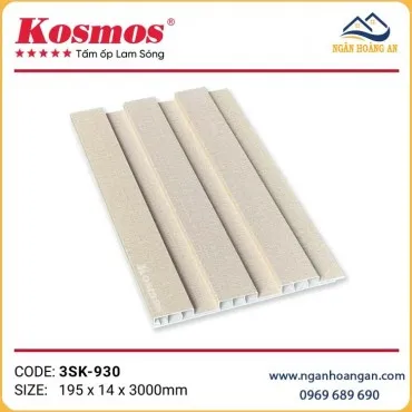 Tấm Ốp Tường Lam Sóng Giả Vân Vải Vàng Nhạt Kosmos 3SK-930