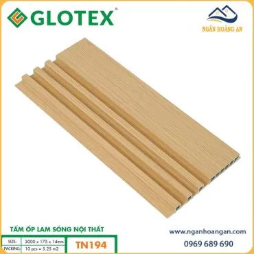 Tấm Ốp Tường Lam Sóng Nhựa Giả Gỗ Glotex TN194