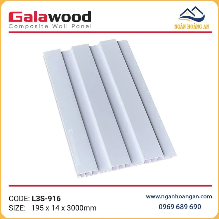 Tấm Ốp Tương Lam Sóng Thấp Giả Gỗ Galawood L3S-916