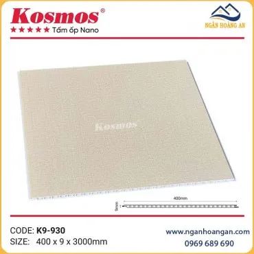 Tấm Ốp Tường Nano Vân Vải Vàng Nhạt Kosmos K9-930