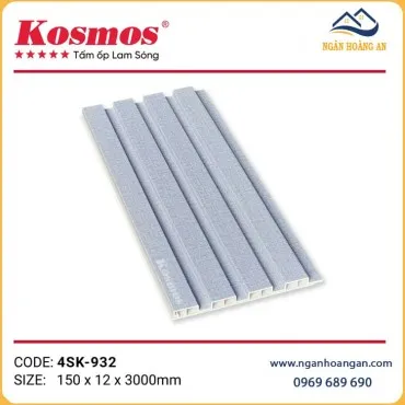 Tấm Ốp Tường Nhựa Lam Sóng Kép Kosmos Giả Vân Vải 4SK-932