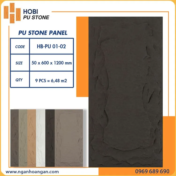 Tấm Ốp Tường PU Giả Đá Hobiwood HB-PU01-02