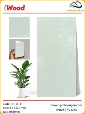 Tấm Ốp Tường Sợi Than Tre Phủ PET iWood iS-4