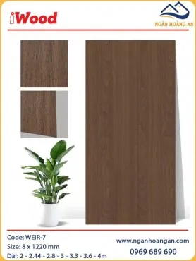 Tấm Ốp Tường Sợi Than Tre Vân Gỗ iWood WEiR-7