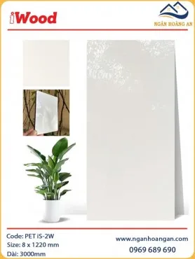 Tấm Ốp Tường Than Tre Phủ PET iWood iS-2W
