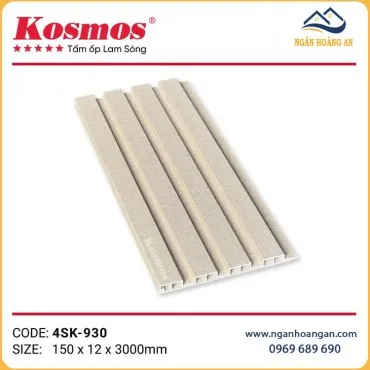 Tấm Ốp Tường Trần Lam 4 Sóng Kép Kosmos Vân Vải 4SK-930