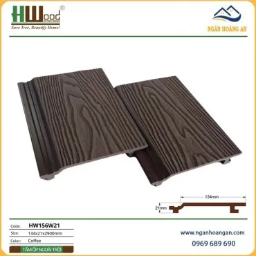 Tấm Ốp Tường Trần Ngoài Trời HW156W21 Coffee